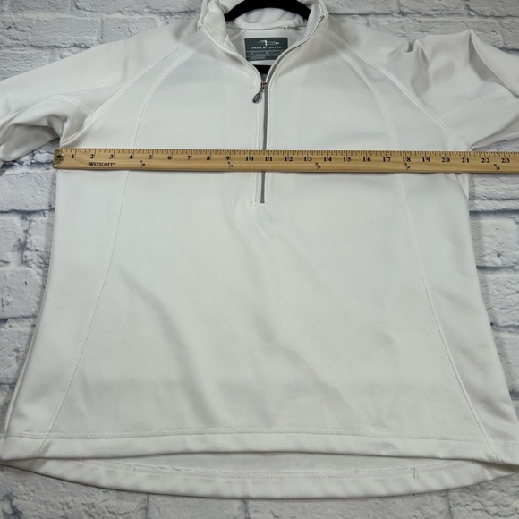 Paige & Tuttle Ladies White Quarter-Zip Pullover. Size Large - Picture 4 of 7